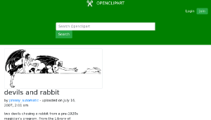 openclipart圖庫：devils and rabbit縮圖