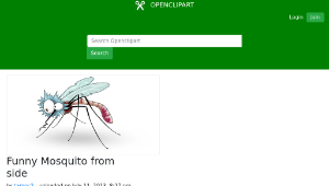 openclipart圖庫：Funny Mosquito from side縮圖