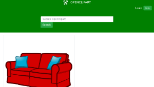 openclipart圖庫：sofa - coloured-資源代表圖