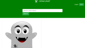 openclipart圖庫：ghost with a cellephone縮圖