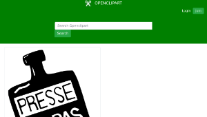 openclipart圖庫：Presse ne pas avaler (Press : don't swallow)縮圖