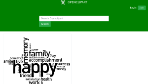 openclipart圖庫：Happy family word cluster sign-資源代表圖