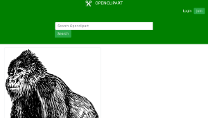 openclipart圖庫：Gorilla縮圖