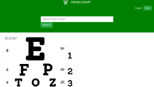openclipart圖庫：Snellen Eye Test Chart-資源代表圖