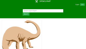 openclipart圖庫：Architetto Dino 03 Brontosaurus縮圖