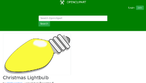 openclipart圖庫：Christmas Lightbulb-資源代表圖