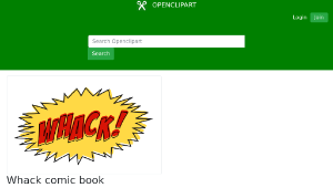 openclipart圖庫：Whack comic book sound effect no background