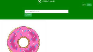 openclipart圖庫：Pink Donut-資源代表圖