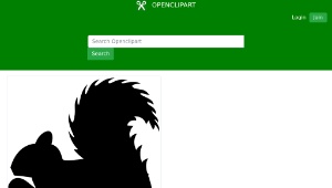 openclipart圖庫：Squirrel Profile Silhouette