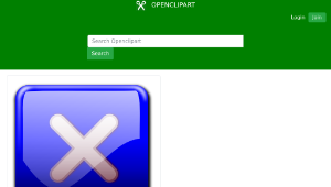 openclipart圖庫：Close Button blue縮圖