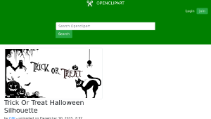 openclipart圖庫：Trick Or Treat Halloween Silhouette縮圖