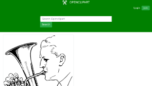 openclipart圖庫：man playing alto horn縮圖