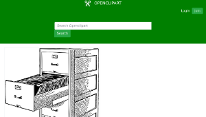 openclipart圖庫：open file drawer縮圖