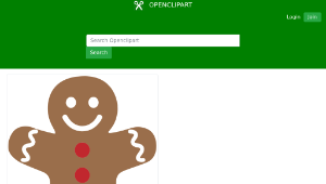 openclipart圖庫：Gingerbread Man縮圖