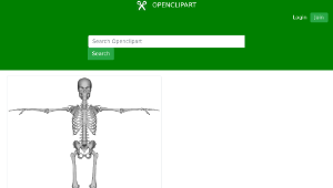 openclipart圖庫：Skeleton With Arms Out縮圖