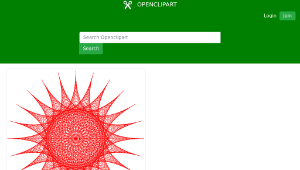 openclipart圖庫：String Art Symbol 60 Degrees-資源代表圖