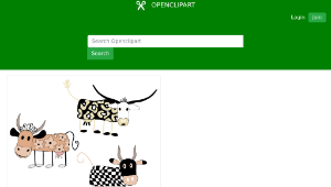 openclipart圖庫：Cartoon Cows-資源代表圖