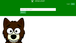 openclipart圖庫：Cartoon Wolf-資源代表圖