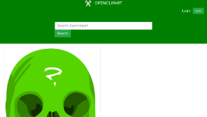 openclipart圖庫：green-skull縮圖