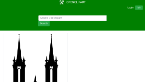openclipart圖庫：Gothic Castle Silhouette縮圖