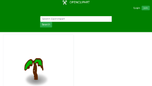 openclipart圖庫：RPG map symbols: palm tree
