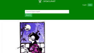 openclipart圖庫：western geisha artist縮圖