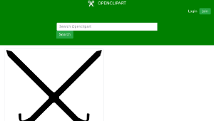 openclipart圖庫：Crossed swords-資源代表圖