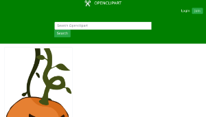 openclipart圖庫：Cartoon jack-o'-lantern pumpkin縮圖