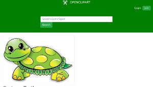 openclipart圖庫：Cartoon Turtle縮圖