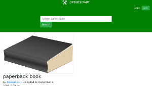 openclipart圖庫：paperback book縮圖