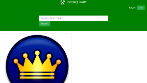 openclipart圖庫：Golden crown symbol - icon