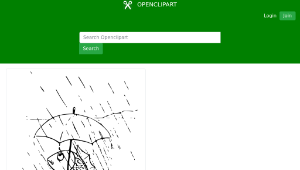 openclipart圖庫：fish with umbrella縮圖