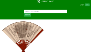openclipart圖庫：Asian Fan with a map - 1890-資源代表圖