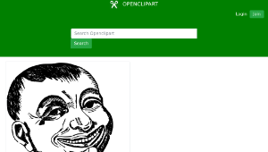 openclipart圖庫：Smiling Creepy Face-資源代表圖