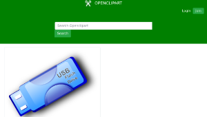 openclipart圖庫：USB Flash Drive-資源代表圖