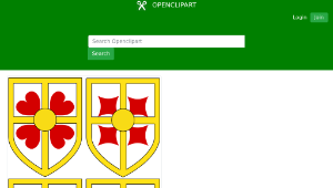 openclipart圖庫：Stylized Shield for Card Faces縮圖