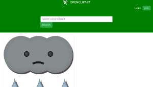 openclipart圖庫：Sad Little Cloud縮圖