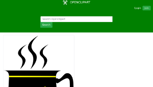 openclipart圖庫：Black cup with yellow flower縮圖