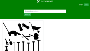 openclipart圖庫：Garden Tools Silhouette-資源代表圖