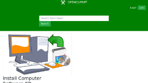 openclipart圖庫：Install Computer Software CD-資源代表圖