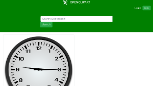 openclipart圖庫：Quarter past 9 o'clock-資源代表圖