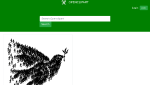 openclipart圖庫：people for peace (dove)縮圖