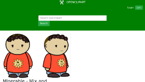 openclipart圖庫：Miserable - Mix and math comic character-資源代表圖