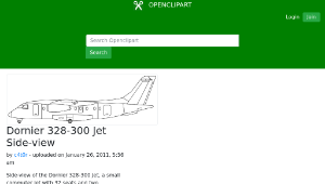 openclipart圖庫：Dornier 328-300 Jet Side-view-資源代表圖