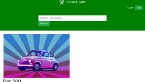 openclipart圖庫：Fiat 500縮圖