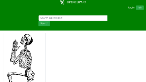 openclipart圖庫：skeleton praying-資源代表圖