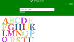 openclipart圖庫：Colorful Alphabet Uppercase縮圖
