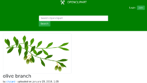 openclipart圖庫：olive branch-資源代表圖