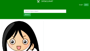 openclipart圖庫：Cute girl2縮圖