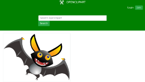 openclipart圖庫：Cute Cartoon Bat-資源代表圖